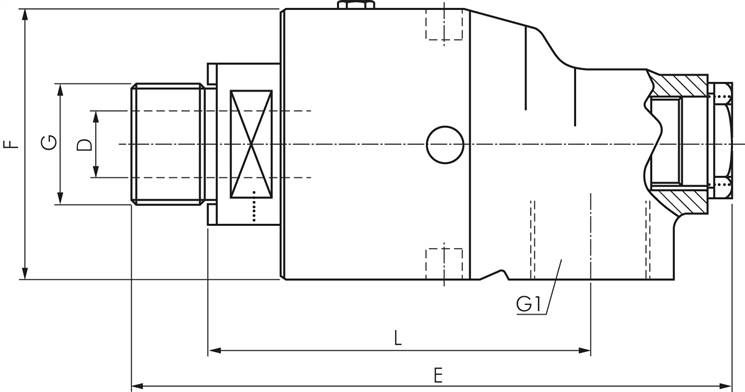 Drehdurchführung G 1/4", Welle G 1/4"