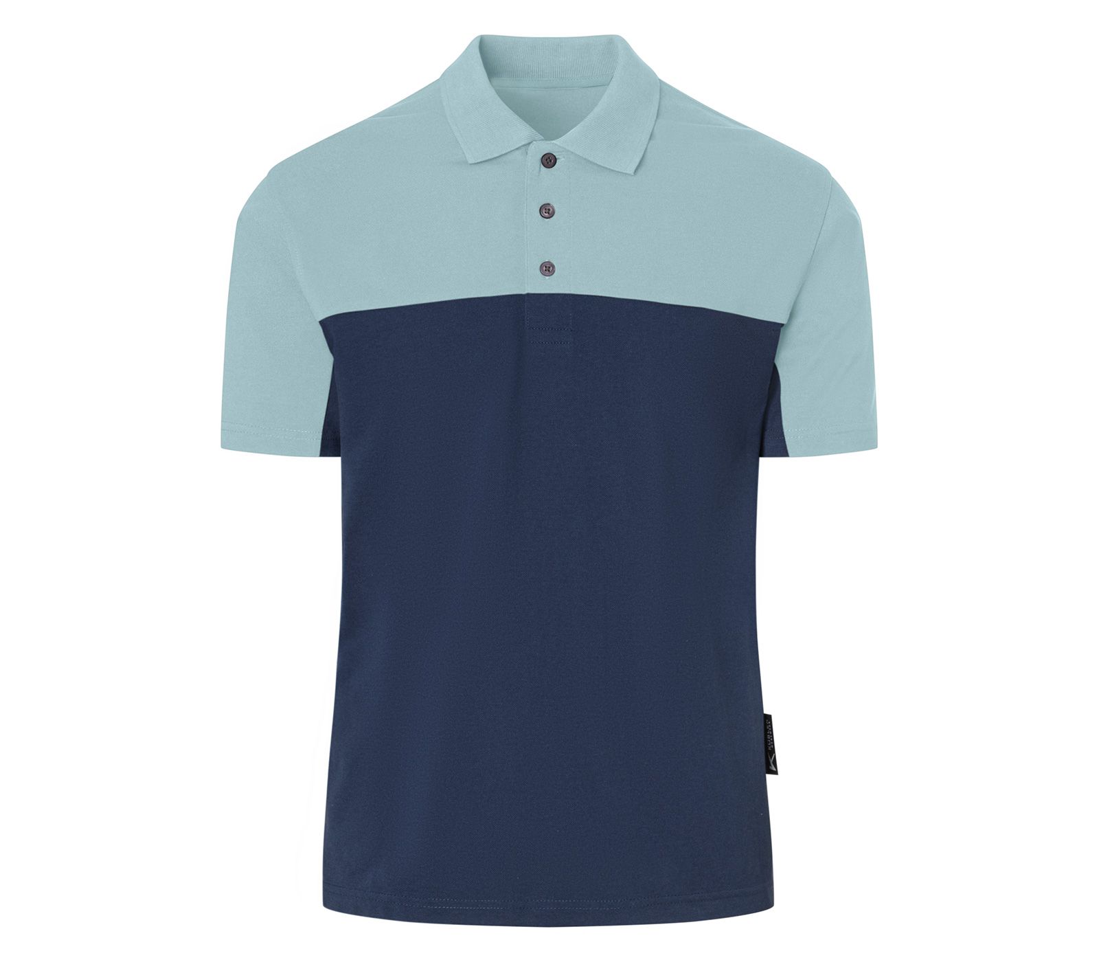 KÜBLER SHIRTS Polo dunkelblau/eisblau Gr. XS
