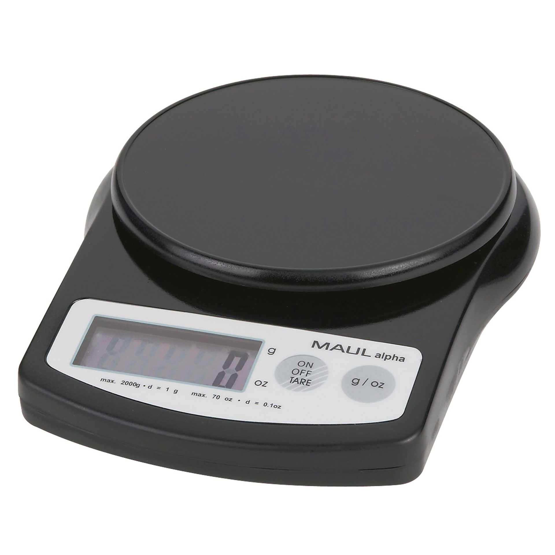 Briefwaage MAULalpha 2kg KunststofF schwarz
