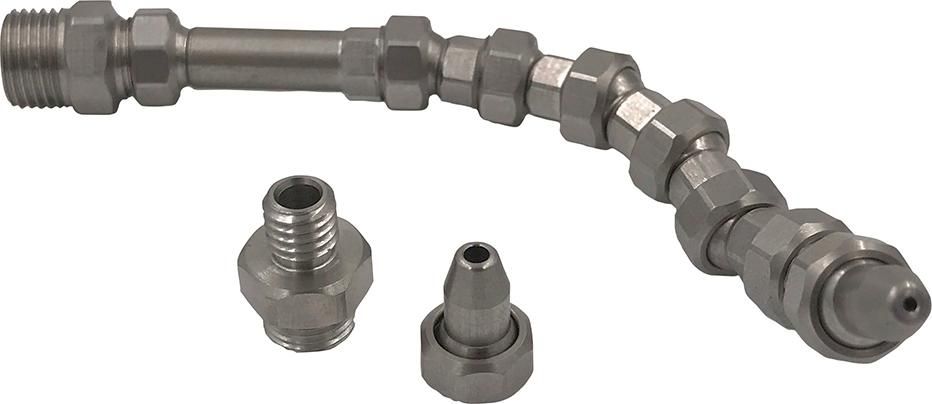 Kühlmittelschlauch-Set V2A 1/8" Typ 0 Durchlassgröße 3,2mm Gesamtlänge 110mm