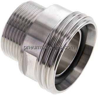 Gewindestutzen (Milchgewinde) Rd 58x1/6"-G 1-1/4", 1.4404