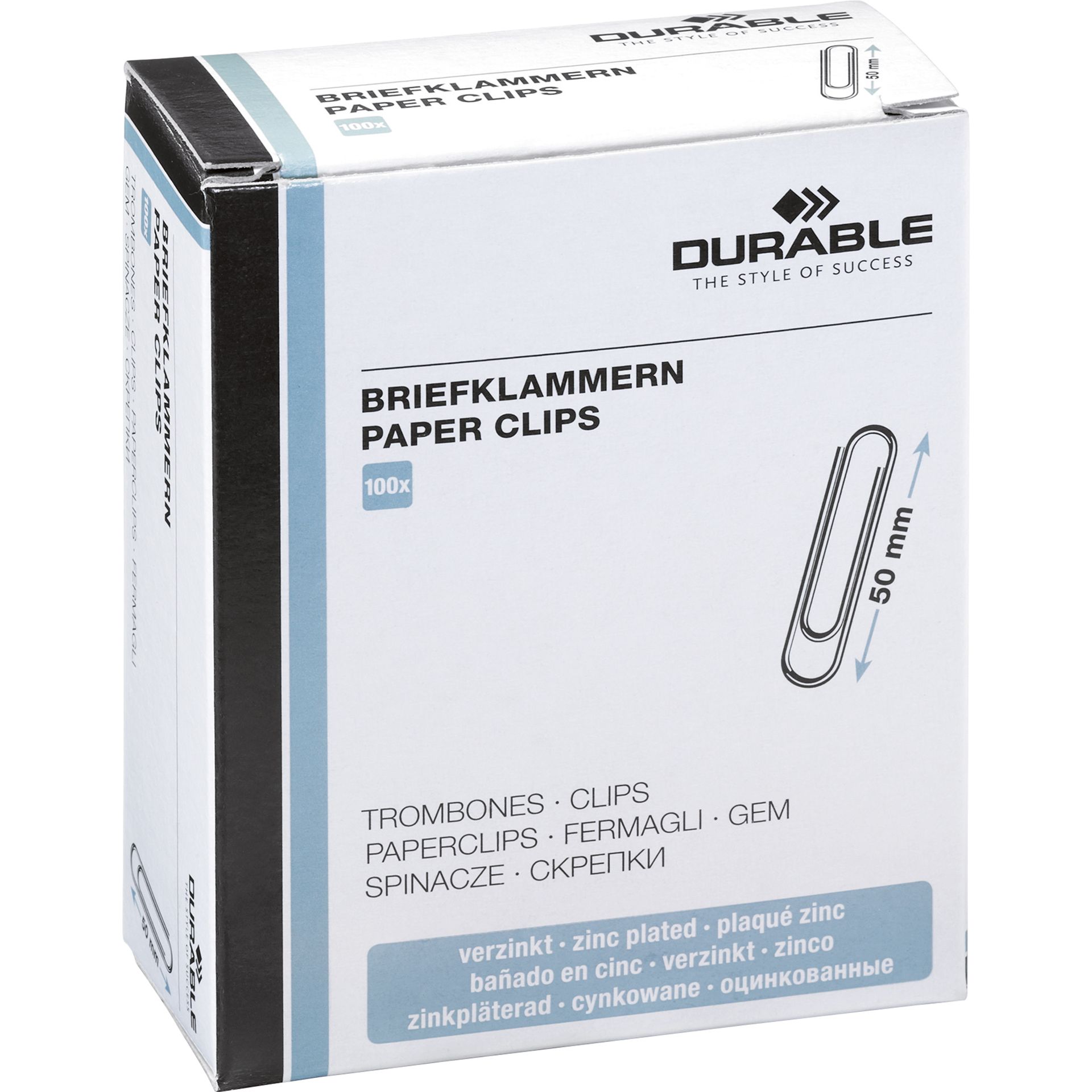 Briefklammer 50mm rund verzinkt 100 St./Pack.