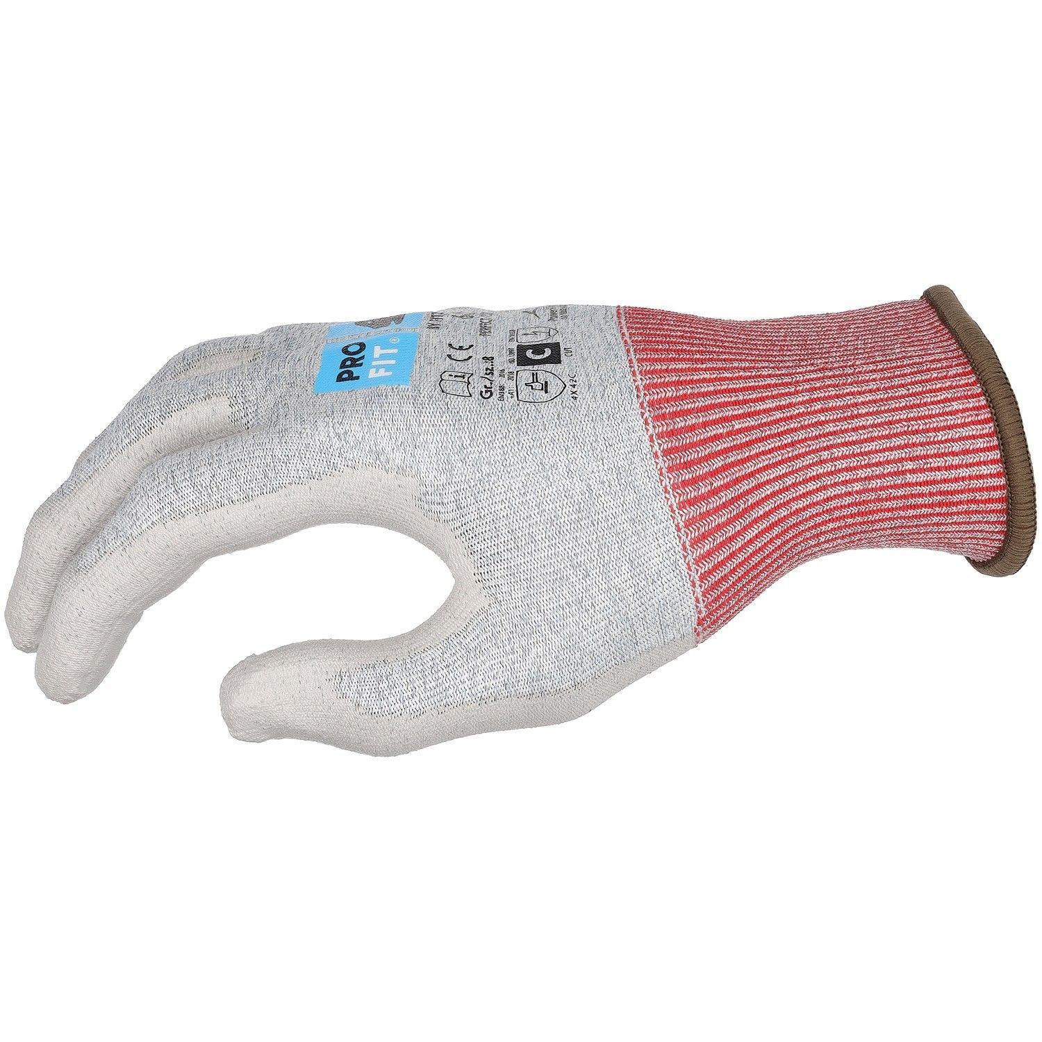 PU Schnittschutzhandschuh"Perfect Cut C ESD", hellblau/grau 10
