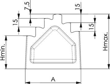Treppenbock DIN6318 50/ 12,5-50mm AMF