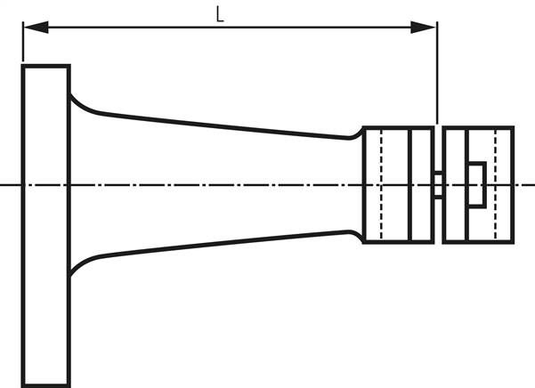 Messgerätehalter DIN 16281, 60mm Ausladung, 1.4571