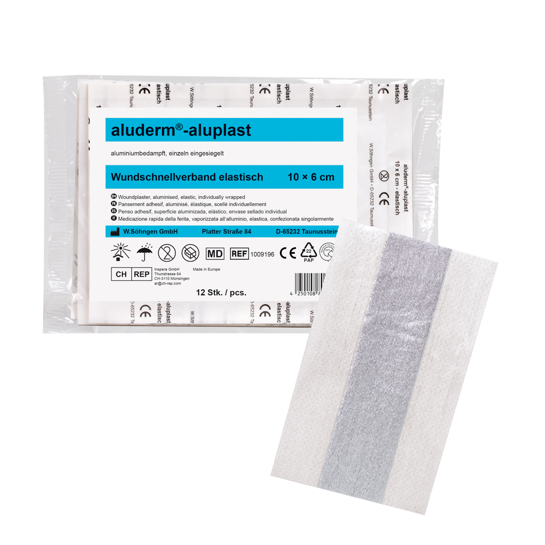 aluderm®-aluplast elastisch VBK-Set 12 Stück a 10 x 6 cm