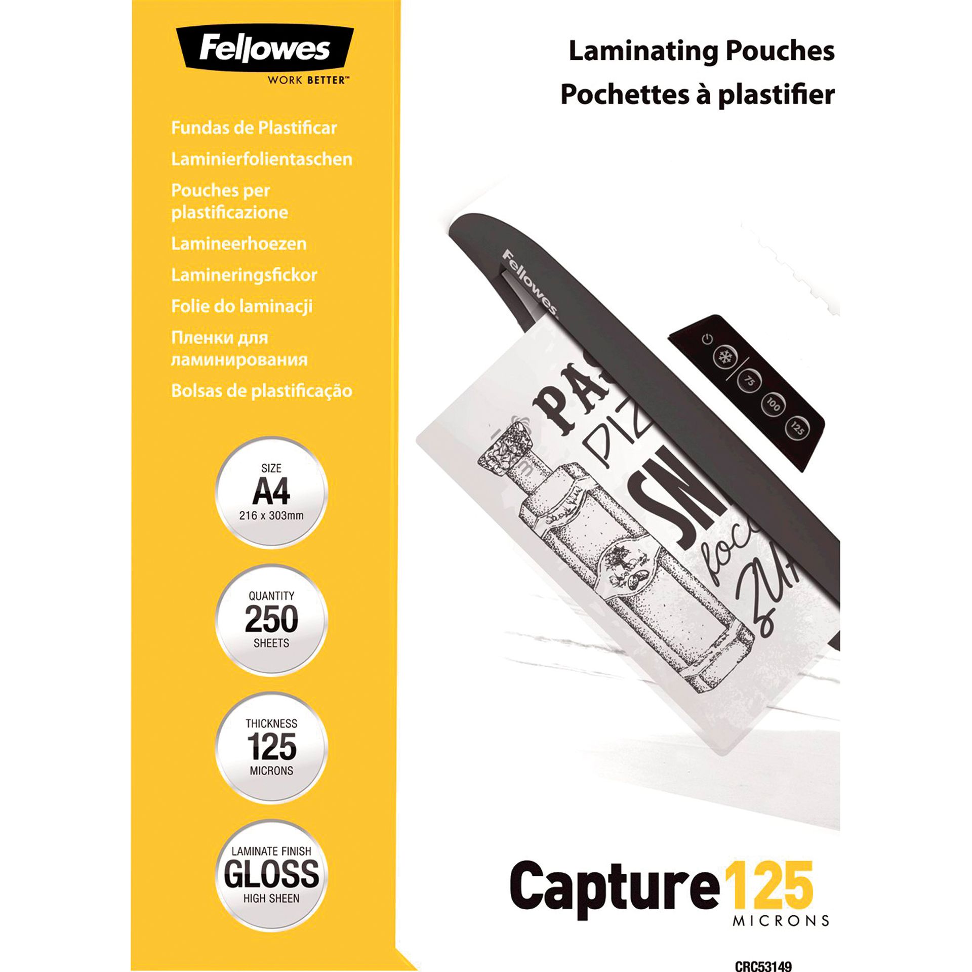 Laminierfolie Capture 125 DIN A4 tr 250 St./Pack.