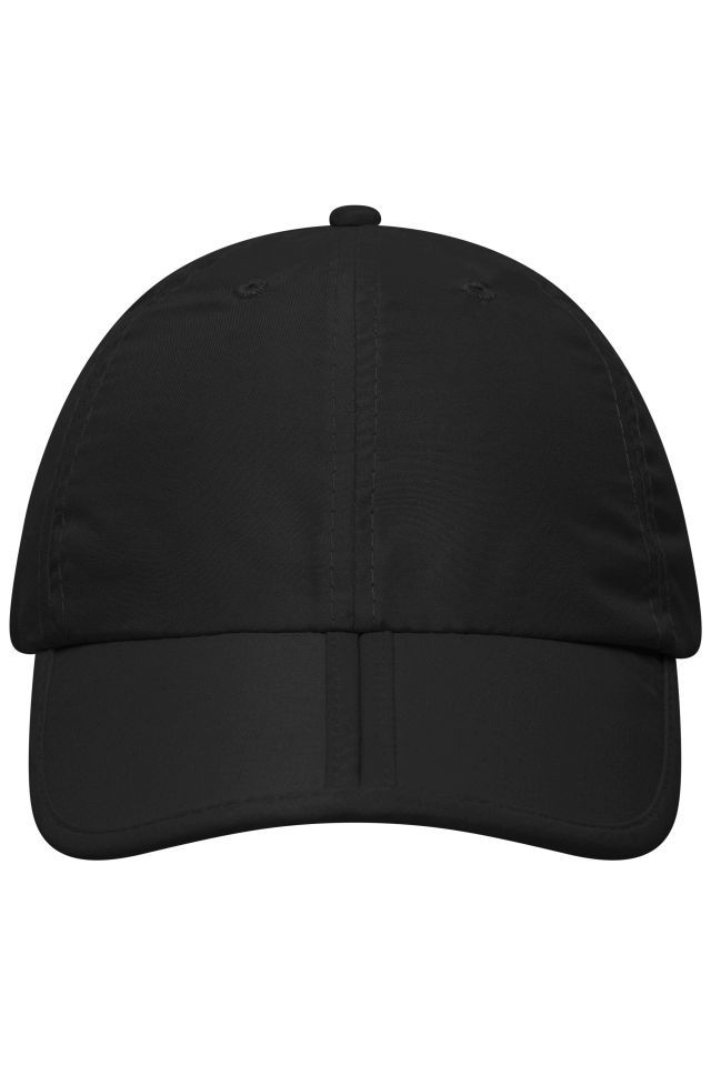 6 Panel Pack-a-Cap Faltbares 6 Panel Cap aus weicher Microfaser schwarz, Gr. one size