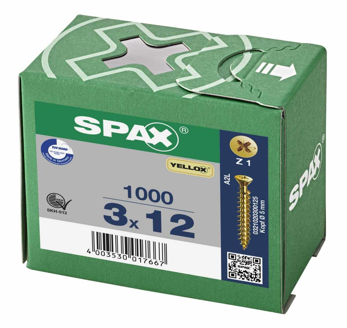 Spax Flako/5mm 3,0X12 Gelb