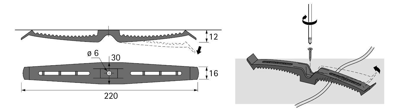 HETTICH Kabelhalter doppelt