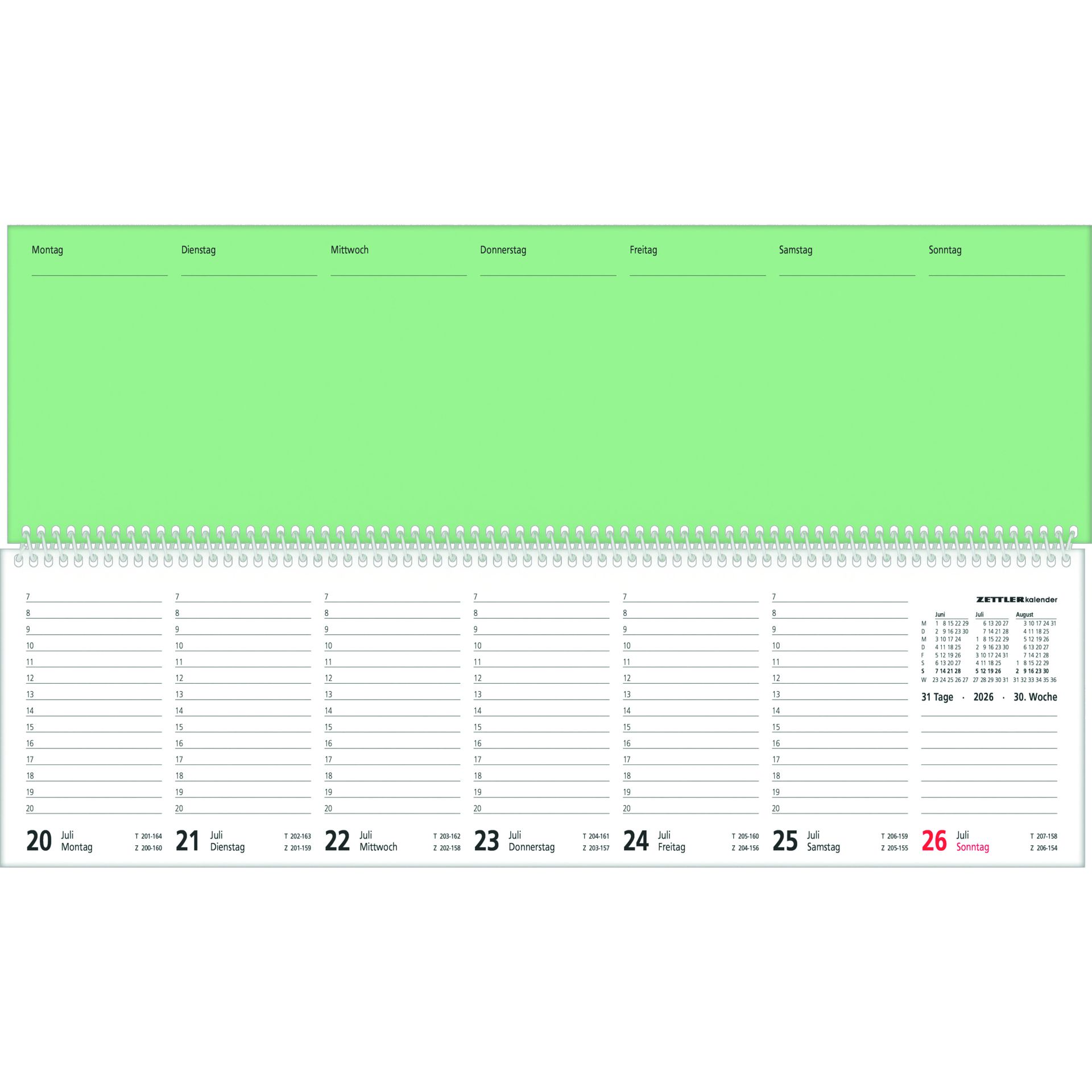 Querkalender PERFO XL 1W/2S