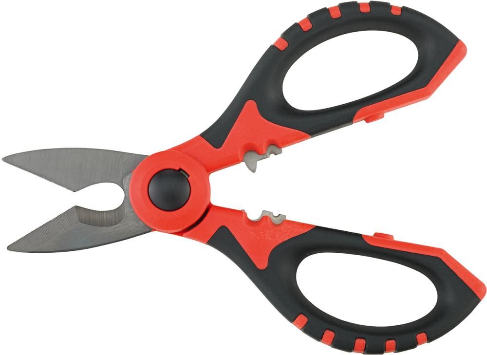 Elektriker Schere 160mm, 2K-Auge Schneide microverzahnt FORMAT
