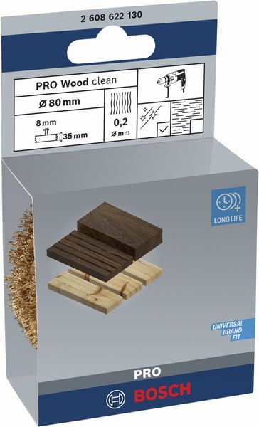 BOSCH Holz-Strukturbürste, vermessingt