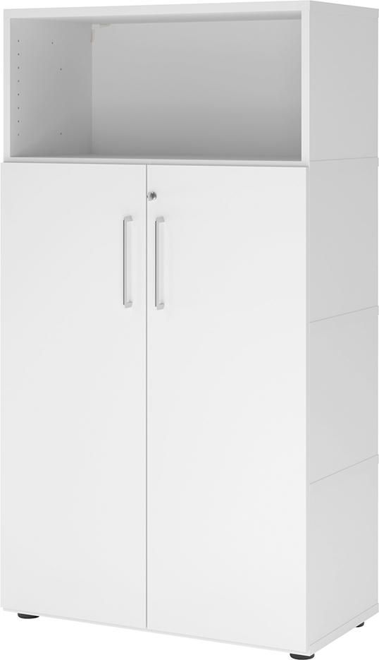 Regal FlexWall VFW48T3KG B800xT400xH1452 mm 3 OH 2 Türen weiß/weiß