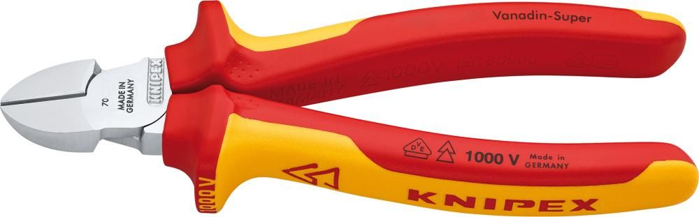 Seitenschneider VDE mit Mehrkomponenten-Griffen 160mm KNIPEX