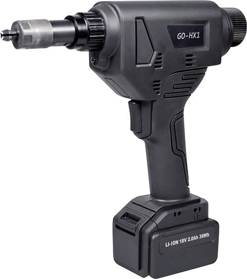 Akku-Sechskant-StanzgerätGO-HX 1 i. Koffer 2Ah 36W2xAkku u. Laderät M4-8 Goebel