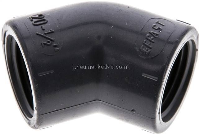 45°-Winkel Rp 1/2" (IG), PVC-U