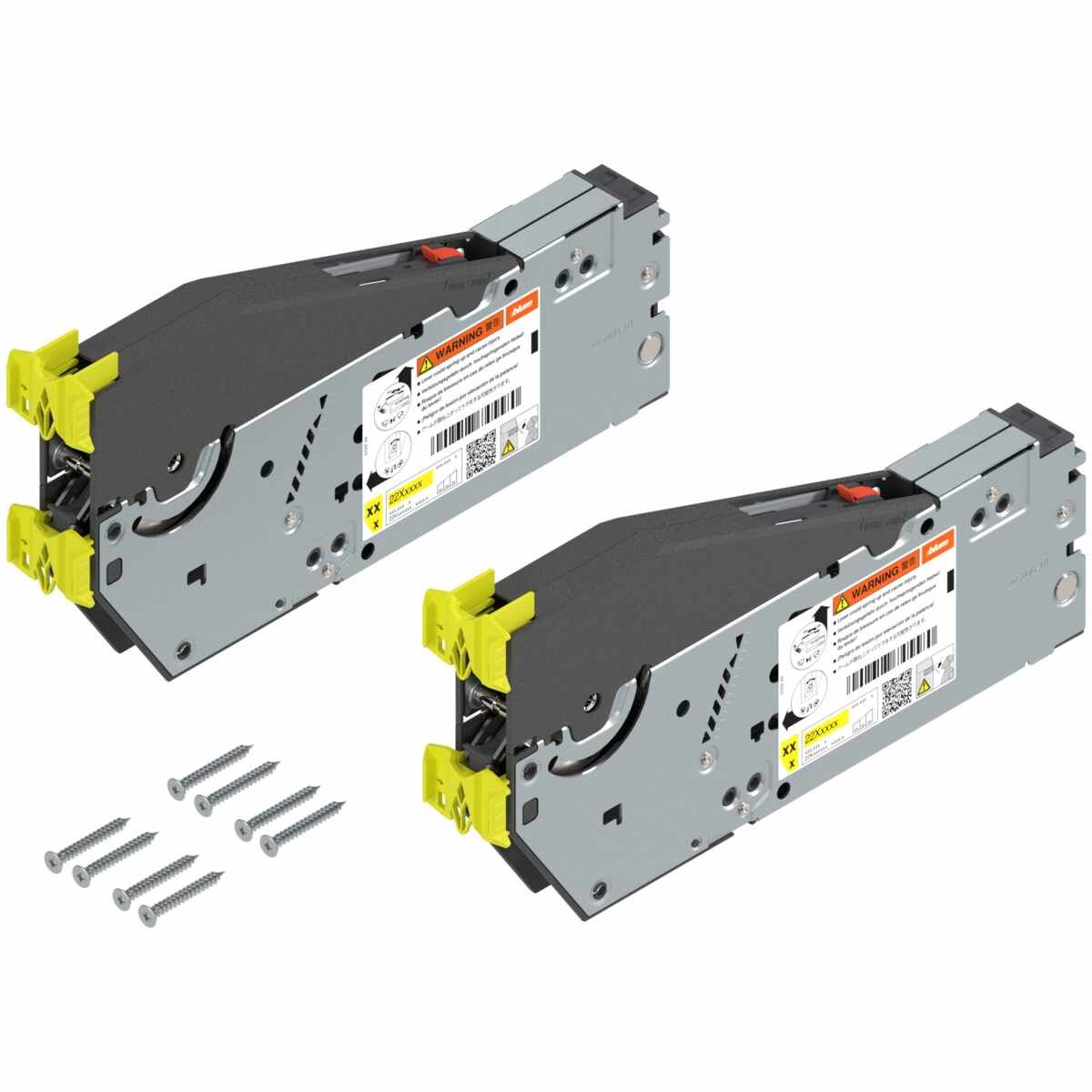 AVENTOS HS top Hochschwenkklappe, Kraftspeicher (Set), KH=650-800 mm, zum Schrauben, für SERVO-DRIVE geeignet, verzinkt