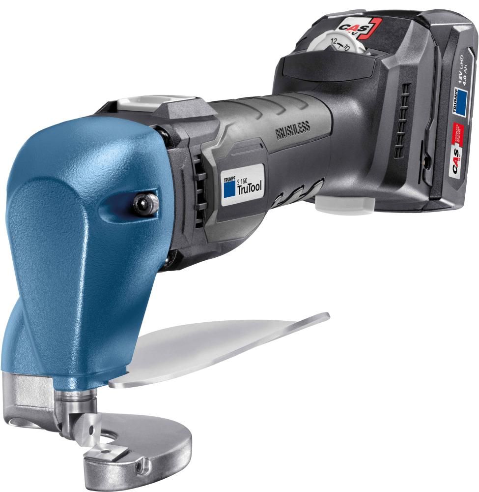 Akku Blechschere TruTool S 160 Trumpf 2x18,0V 4,0 Ah Ladegerät Trumpf-Box