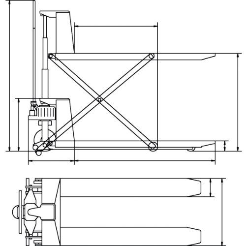 Scherengabelhubwagen Unicraft PHH 1001