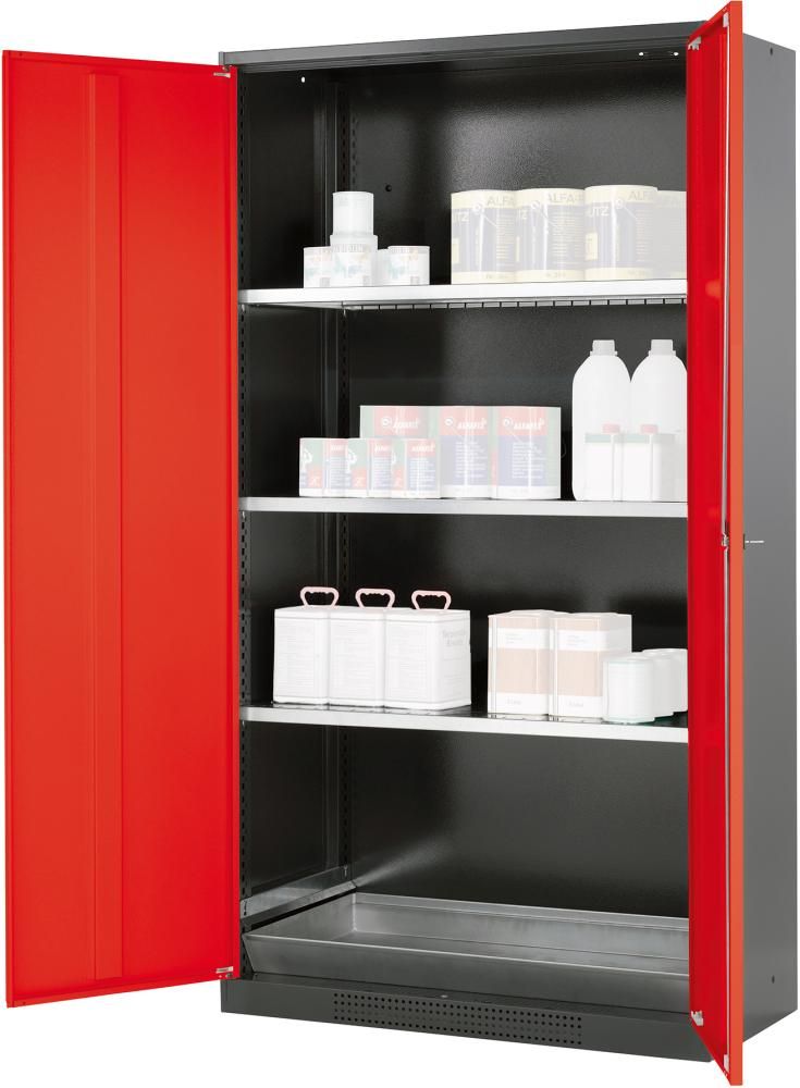 Chemikalienschrank rot 1950 x 1055 x 520