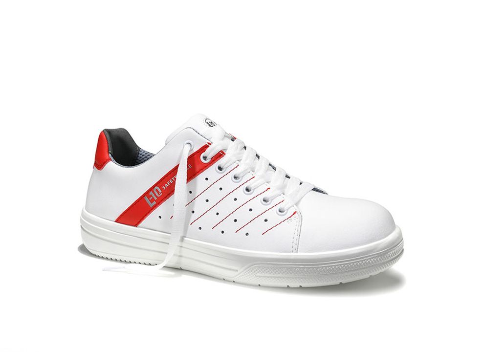 ELTEN Berufshalbschuh NORRIS white-red Low ESD O1, Gr. 35