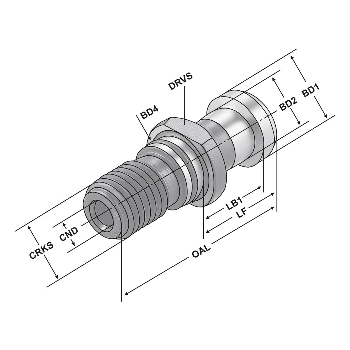 Anzugsbolzen ISO 7388-3 | Form AD | M16 | O-Ring