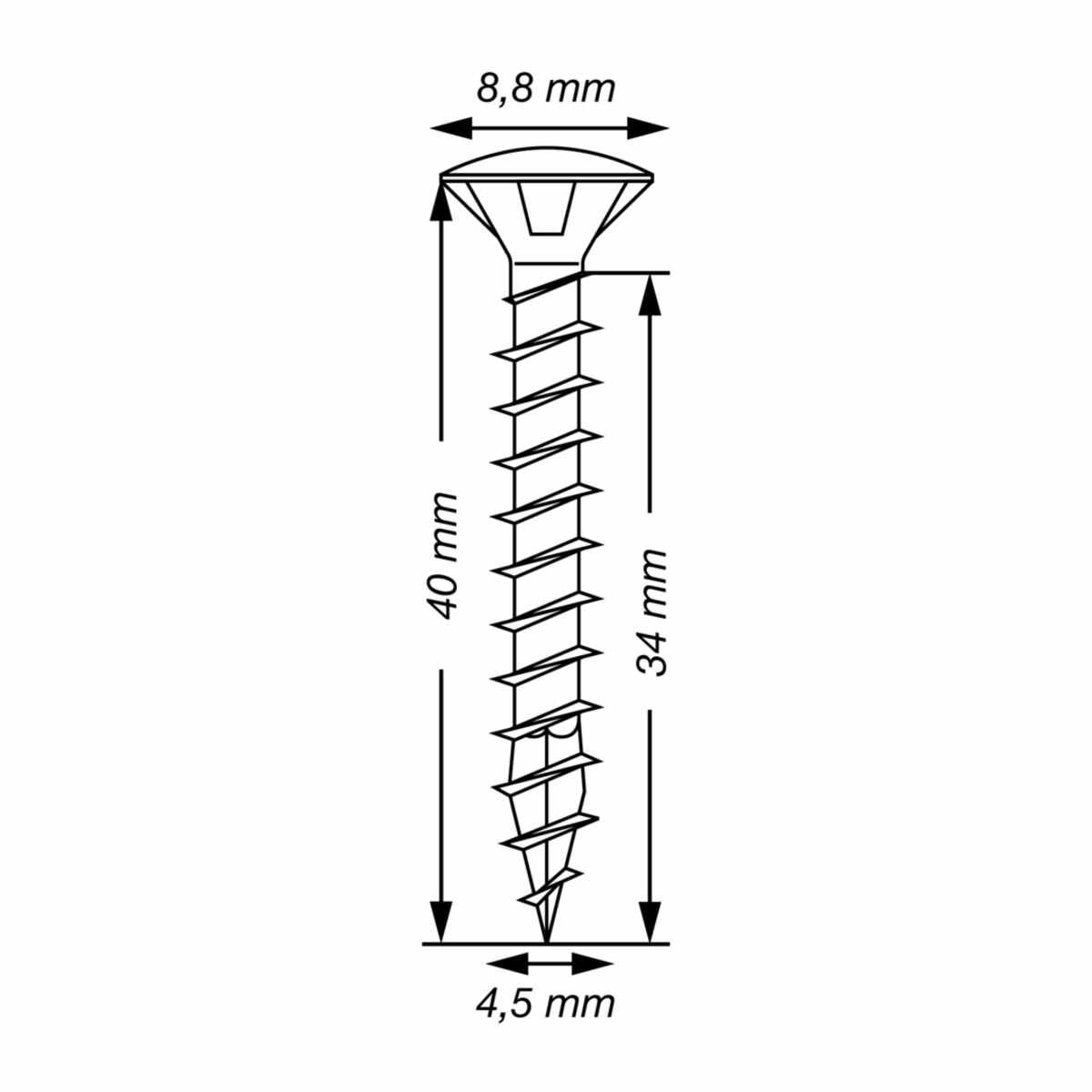 Spax Schr. Liko Torx/A2 4,5X40 Vpe200
