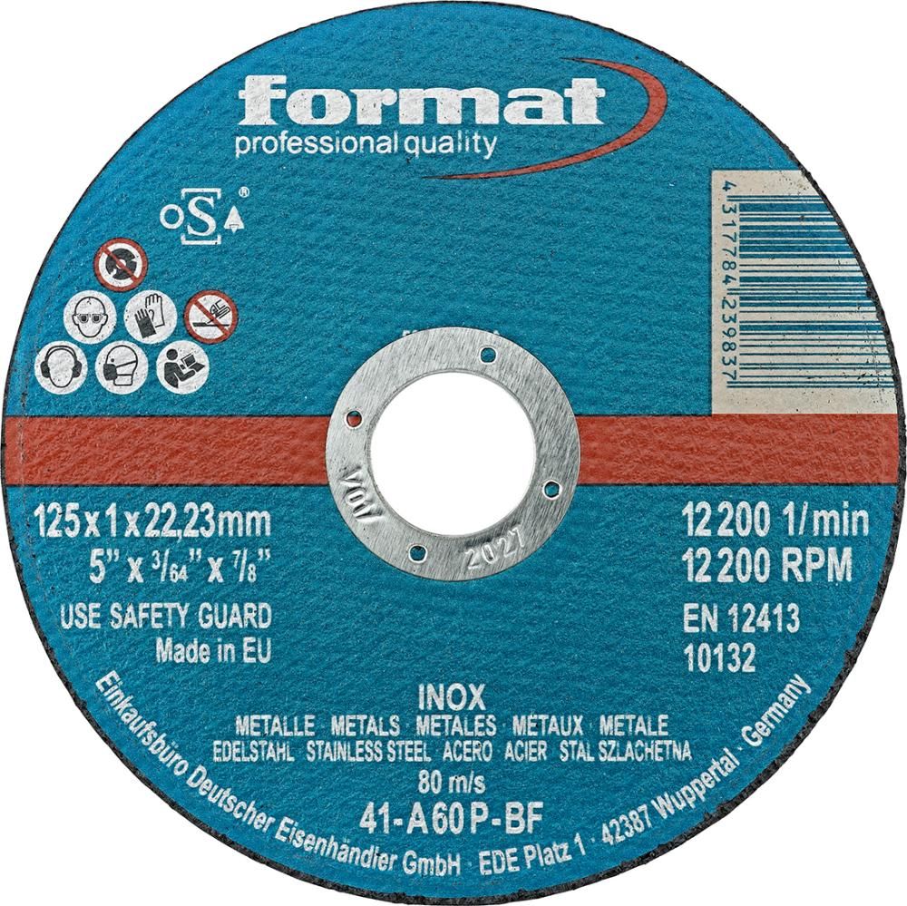 Trennscheibe gerade für V2A 115x1mm FORMAT