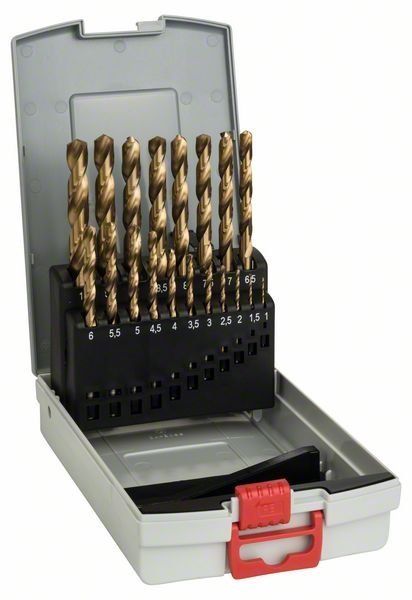Bosch 19 tlg. ProBox Set HSS TiN, 110 mm. Für