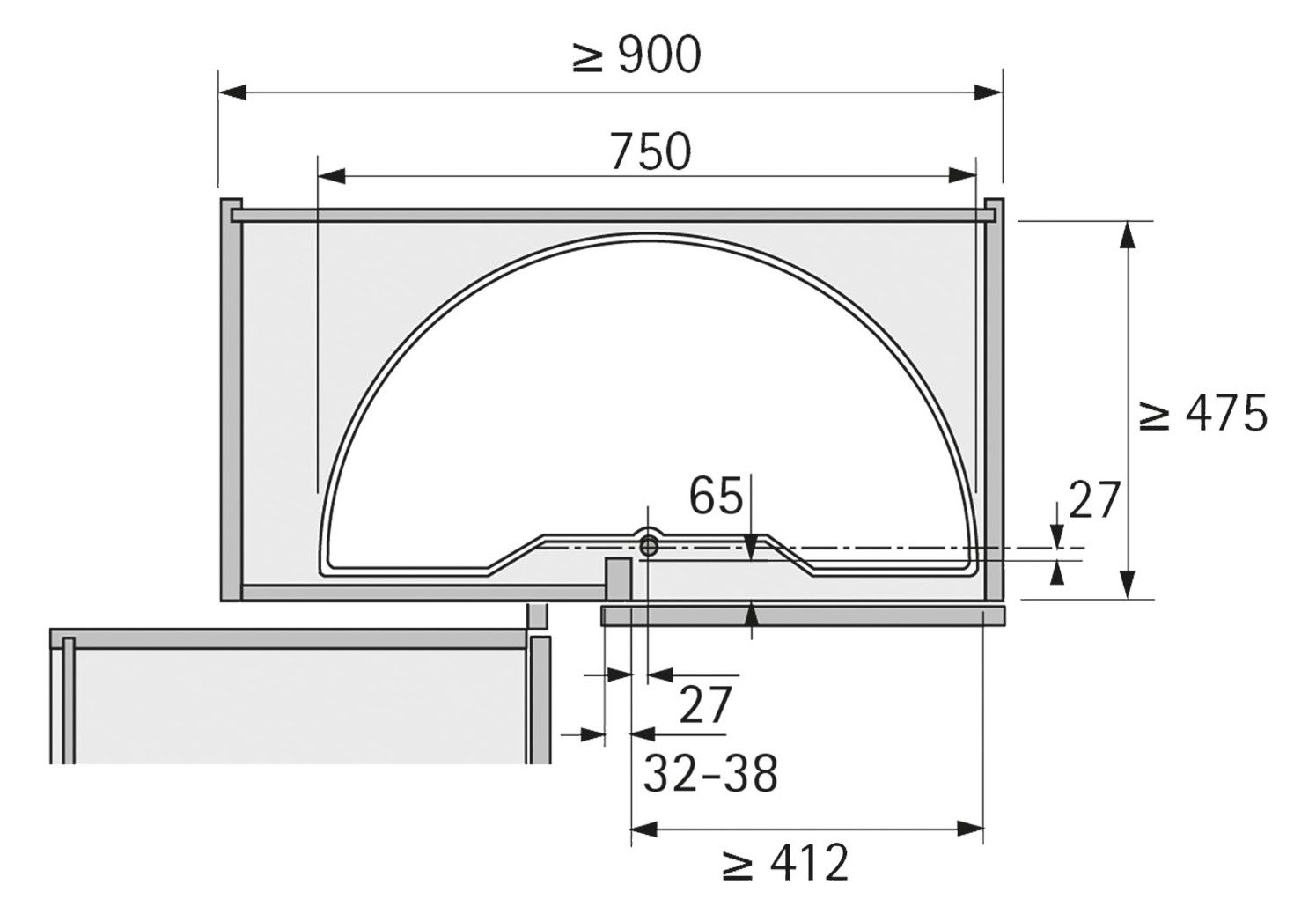 HETTICH Eckschrank-Drehbeschlag