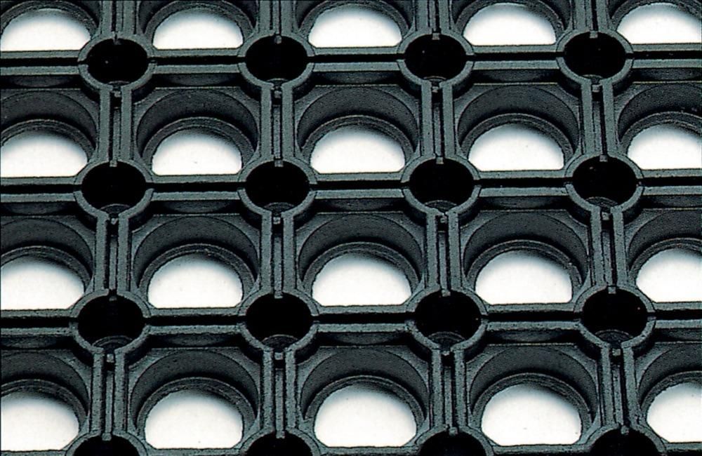 Wabenmatte leichte Ausf. SBR/NR, schwarz, offene Decke, 16mm, 1000x9330mm