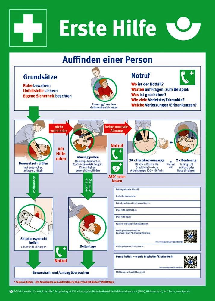 Hinweisschild Kunstst. B400xH560 mm Anleitung Erste Hilfe SafetyMarking