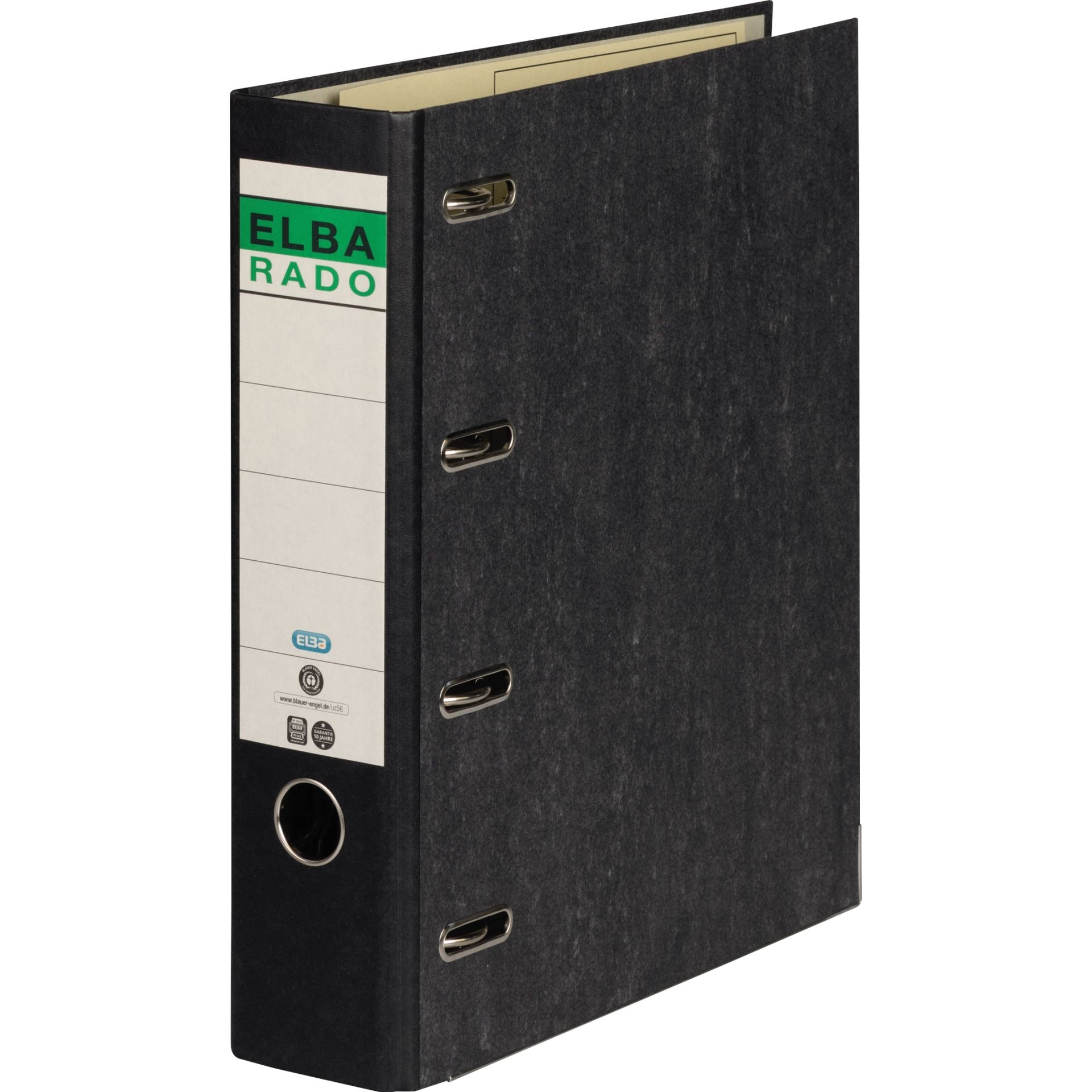 Doppelordner 75mm für 2xDIN A5 quer Altpapier schwarz