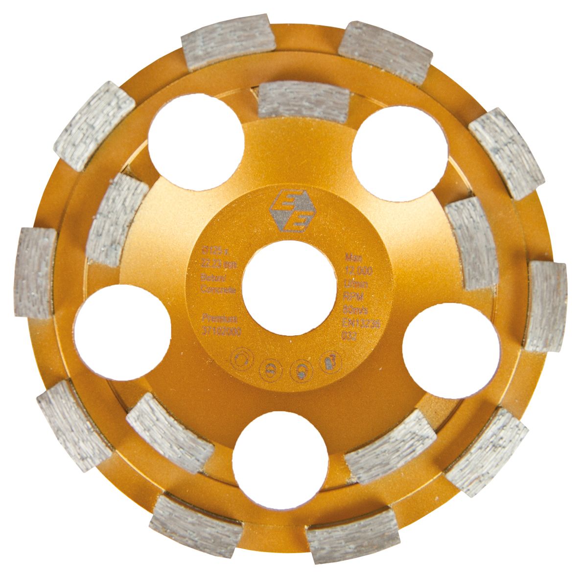 EIBENSTOCK Diamant-Schleifteller Beton „Premium“, Ø 125 mm