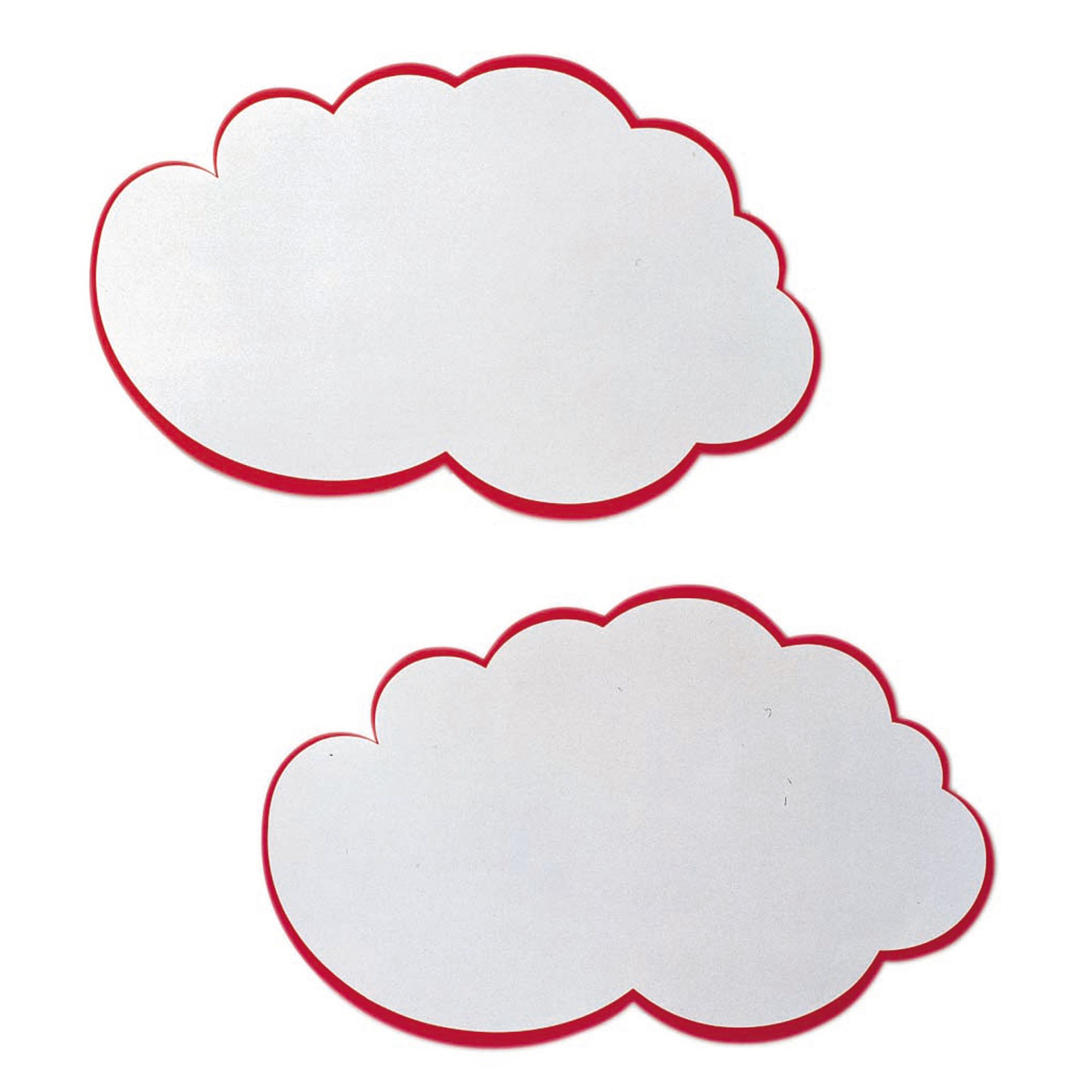 Moderationskarte 14x23cm Wolke ws/rt 20 St./Pack.