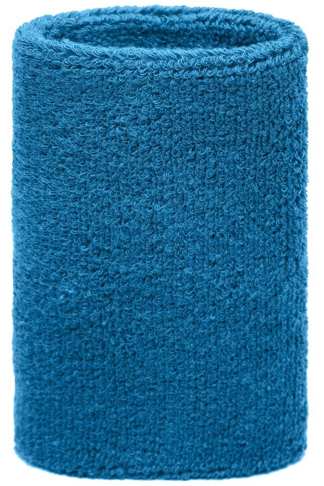 Sporty Wristband Extrabreites Armschweißband aus Frottee blau, Gr. one size