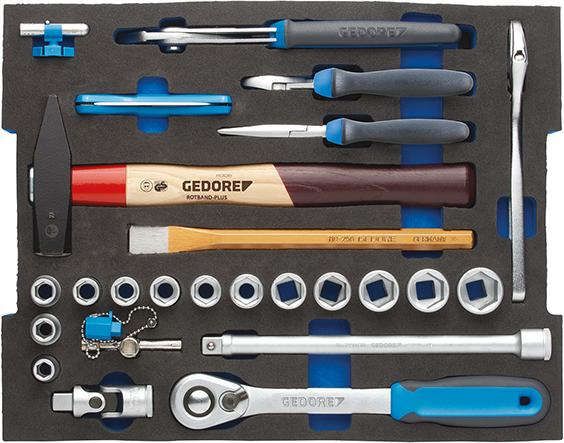 Werkzeugsortiment Handwerker 58-teilig in L-Boxx Gedore