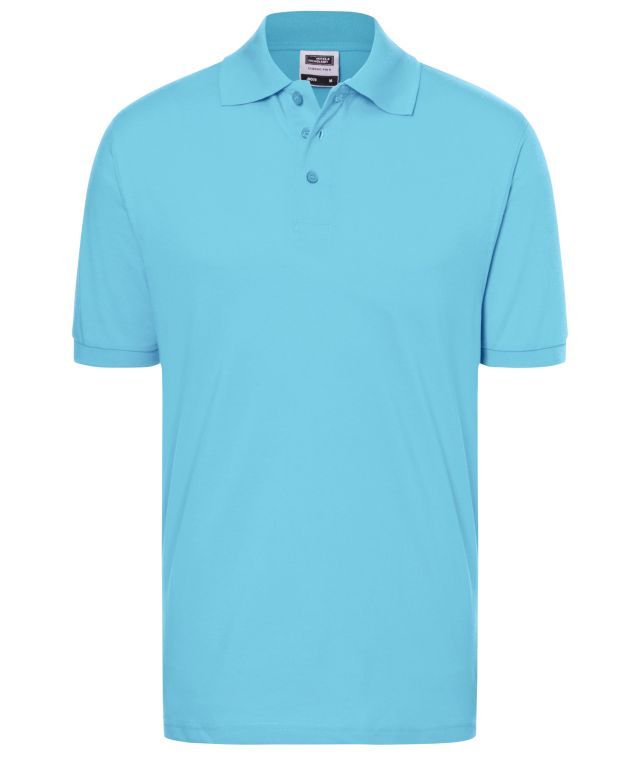 Classic Polo Hochwertiges Polohemd mit Armbündchen blau, Gr. S