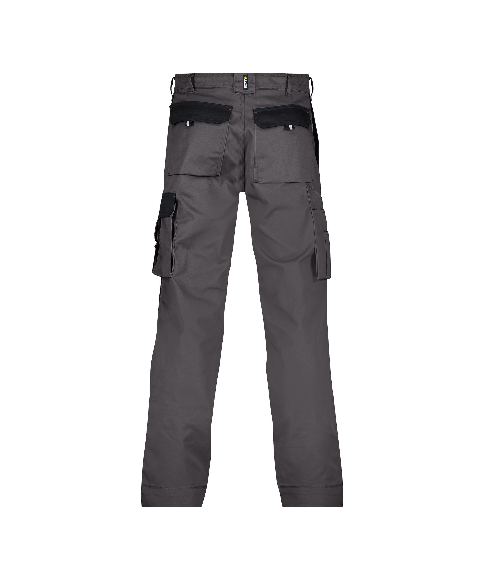 DASSY® Boston - Zweifarbige Arbeitshose mit Kniepolstertaschen - zementgrau/schwarz, Gr. 42
