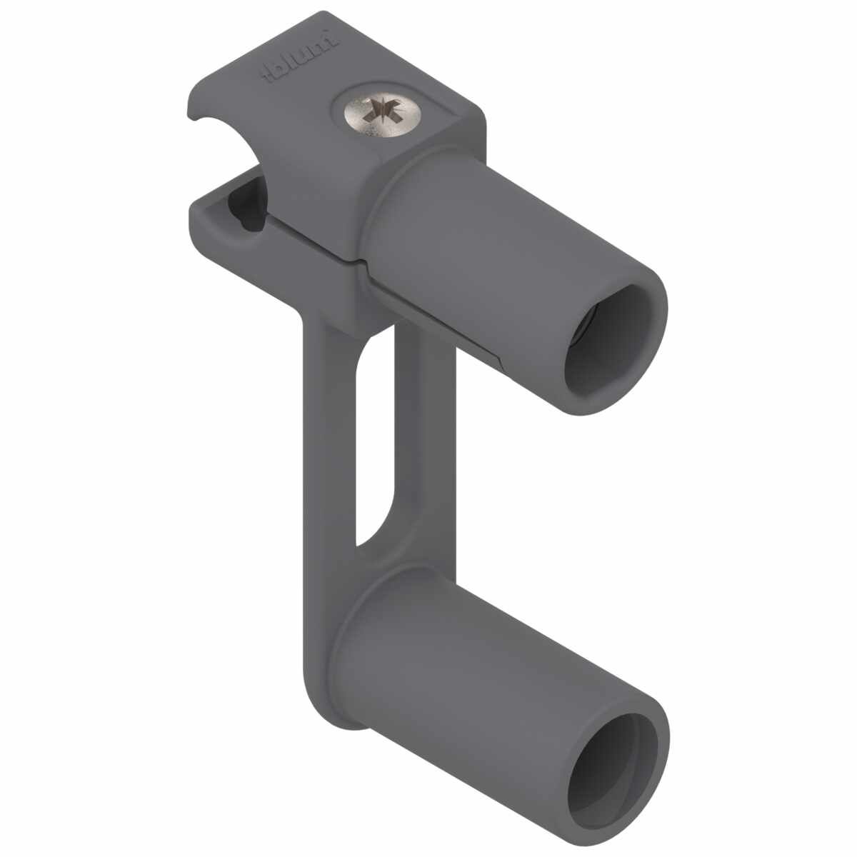 Querrelinghalter zweifach RAL 7037 staubgrau