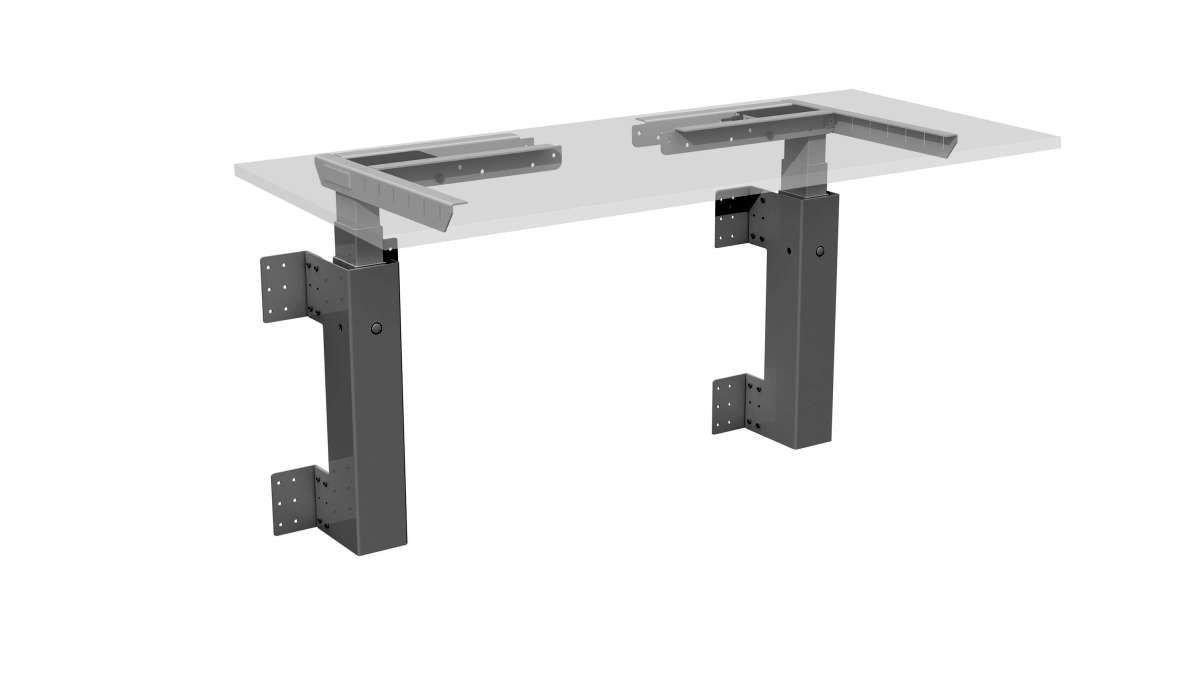 Tischgestell Classic 2B-3D Wandmontage, RAL 9016 weiß
