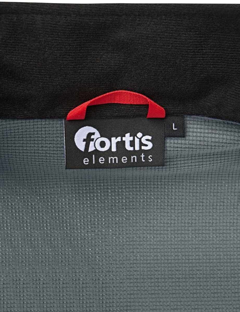 Tech-Fleecejacke grau/schwarz meliert Gr. 4XL Fortis Elements