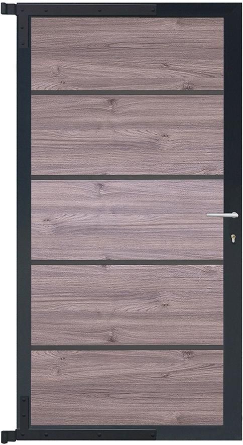 FARÖ-Tor-Komplettset 90 x 173 cm, Esche-grau/anthrazit