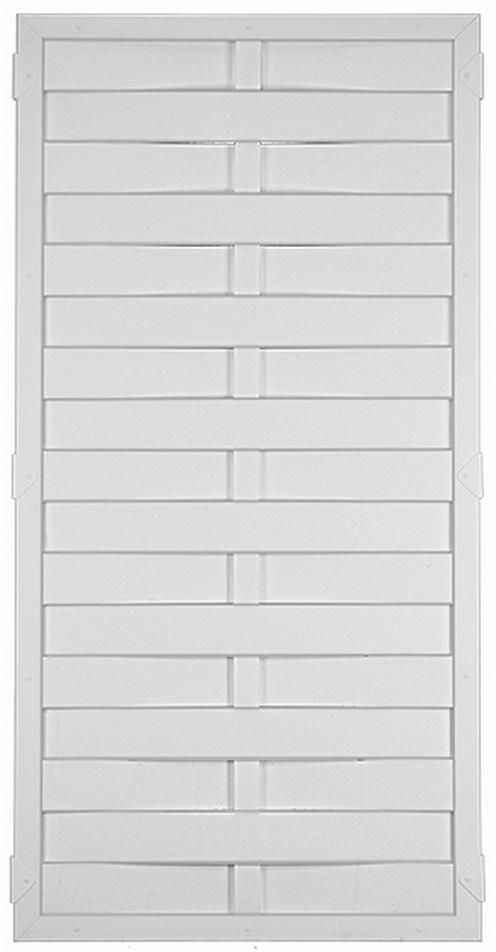 LIGHTLINE KS-LAMELLENZAUN90 x 180 cm Füllung / Rahmen WEISS