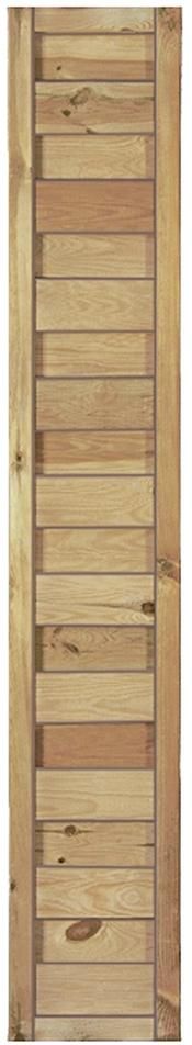 Maxi-Massiv-Zaun 30x180cm Rahmen 45/45mm kdi grün Lamellen geriffelt & geschraubt