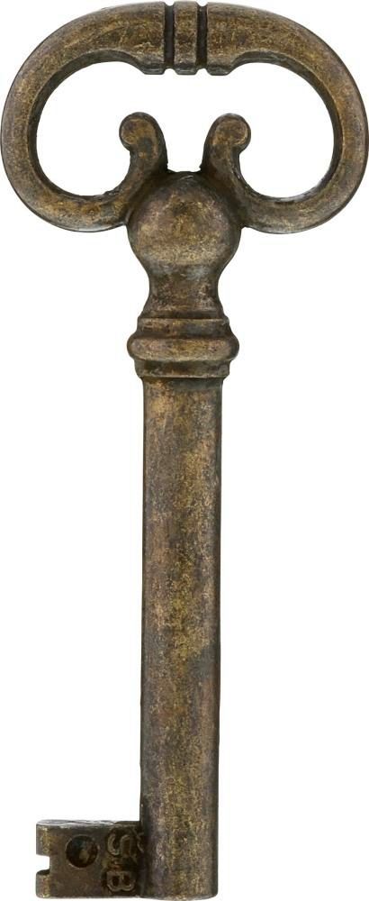 339.brün.Möbelschlüssel IC 8x6 40 mm, brüniert