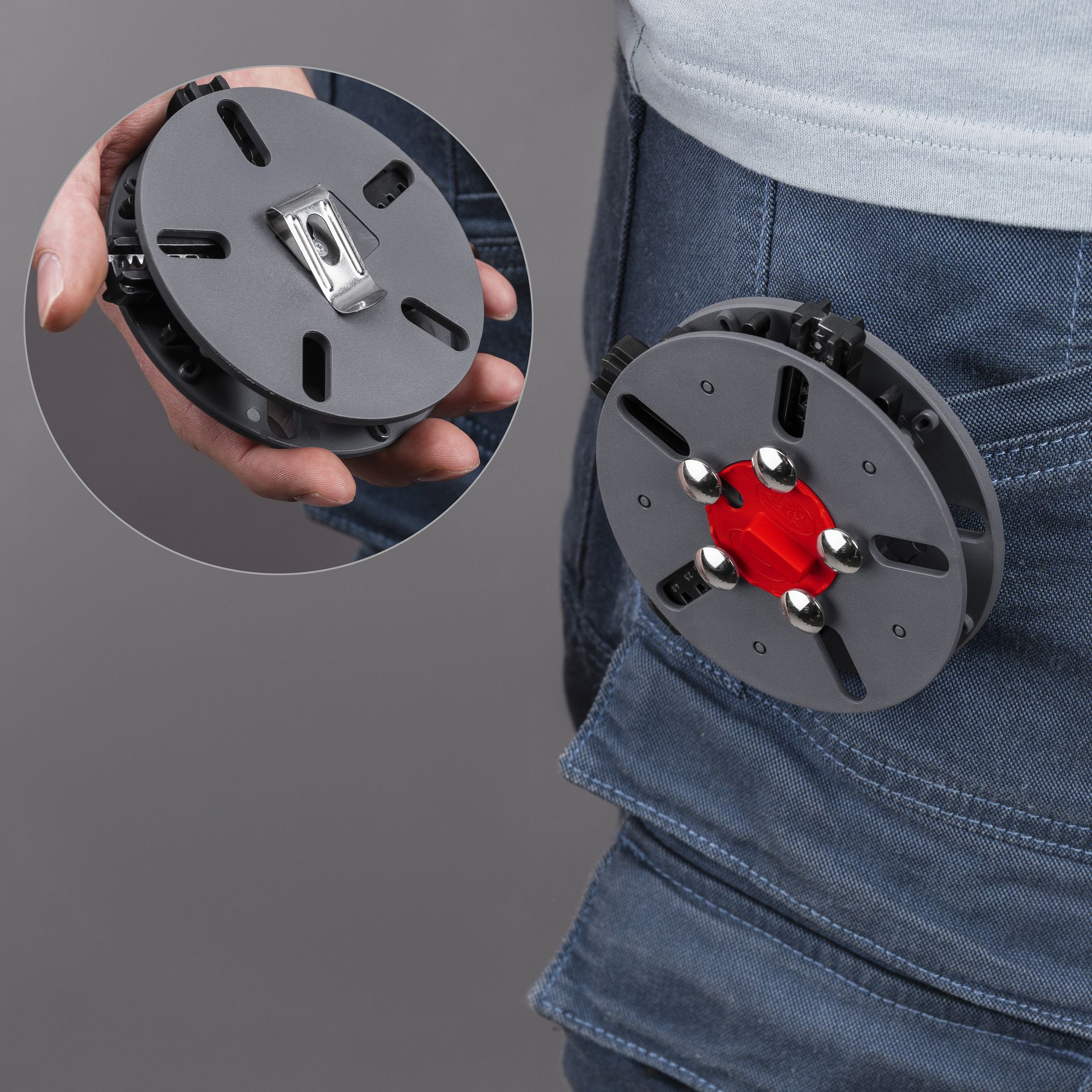 KNIPEX MultiCrimp® Crimpzange mit Wechselmagazin mit Mehrkomponenten-Hüllen brüniert 250 mm