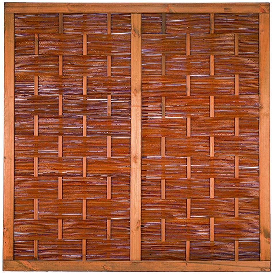 ÄTNA Weidengeflechtzaun braun gebeizte Weide 180 x 180 cm