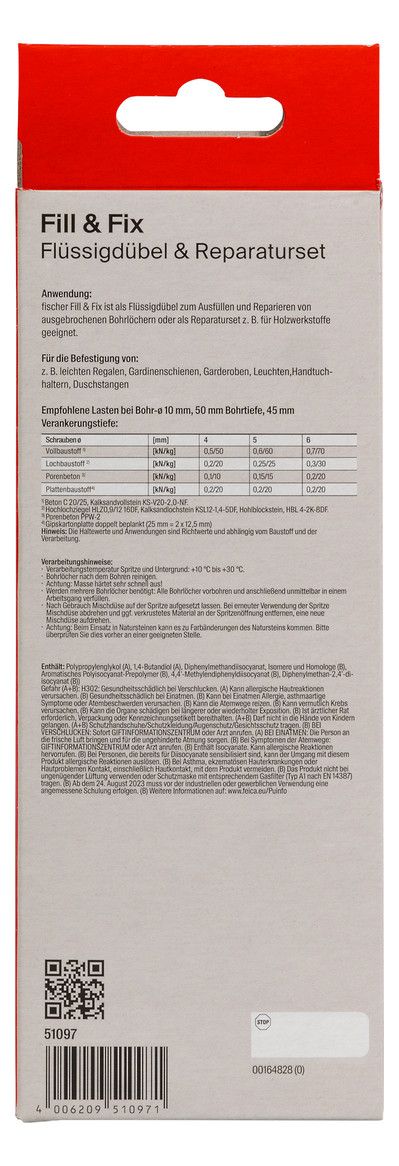 FISCHER fill & fix Flüssigdübel